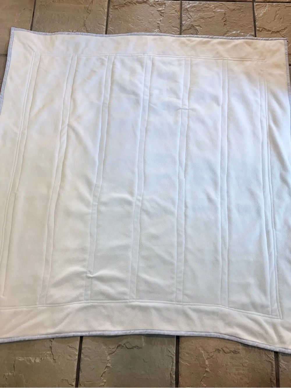 Shabby Chic Handmade Light Blue and White Patchwork Quilt - Home Bedding